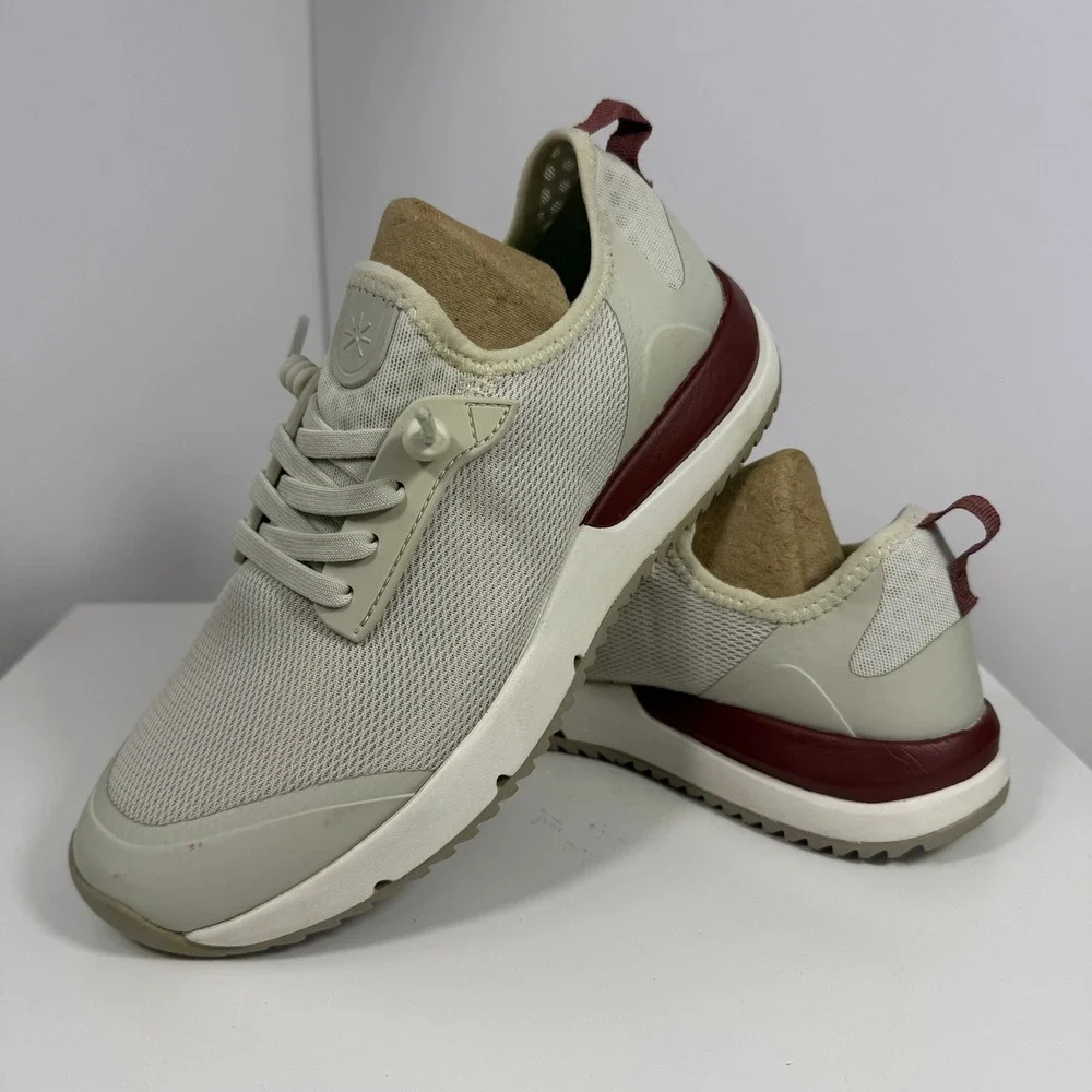 Tropicfeel Jungle Travel Sneakers Womens Size 6 Silver White Burgundy Water Shoe